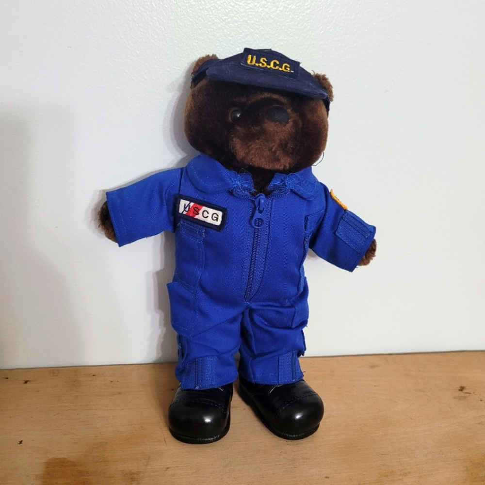Bear Forces of America USCG uniformed plush bear vintage 1989